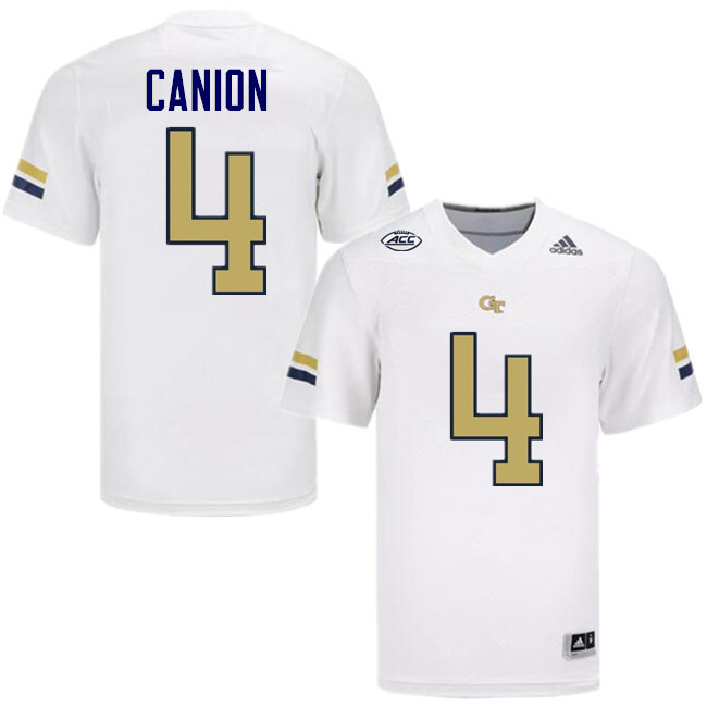 Isiah Canion Georgia Tech Jerseys,Georgia Tech Yellow Jackets College Football Uniforms-White